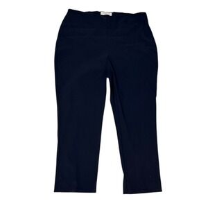 M.M. LaFleur‎ New York Navy Blue Straight Leg Cropped Pants plus size +2 fits 20